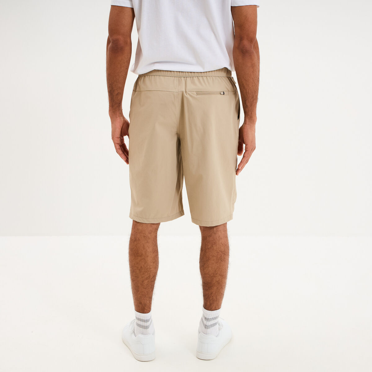 Short de randonn&eacute;e respirant beige homme