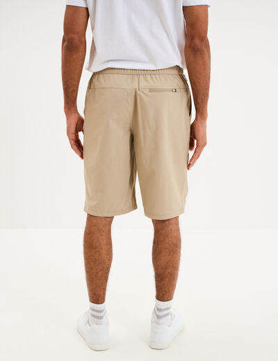 Short de randonn&eacute;e respirant beige homme