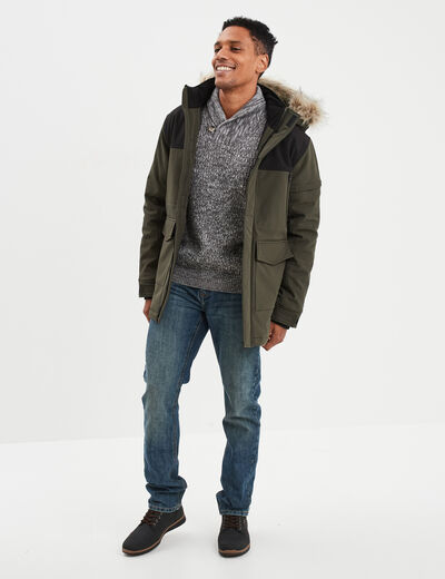 Jeans straight denim 5 poches denim dirty homme