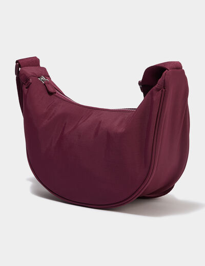 Sac banane en bandouli&egrave;re prune femme
