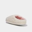 Chaussons mules doubl&eacute;s effet bouclette rose fille
