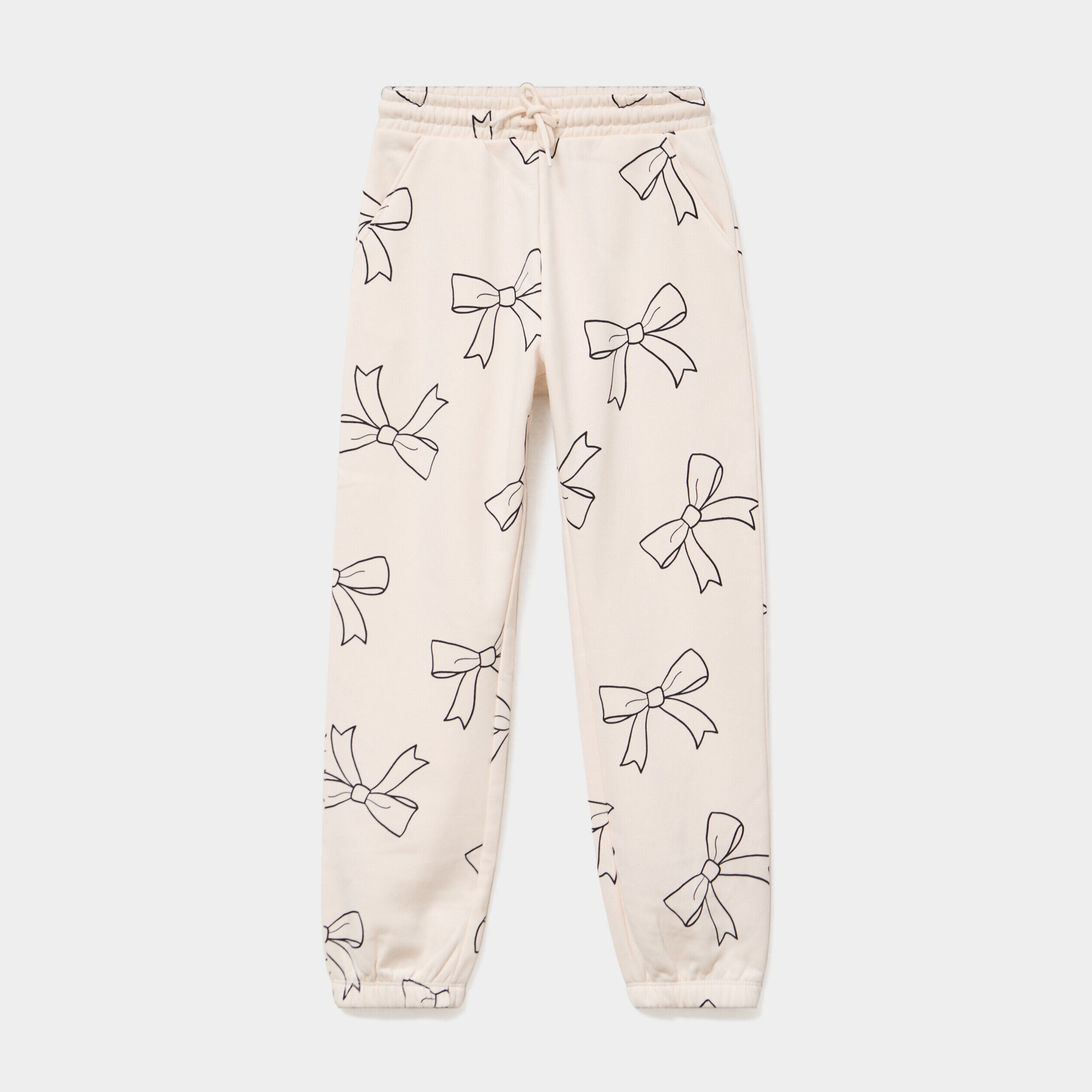 Pantalon de jogging molleton beige fille LH