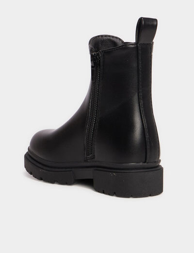 Boots chelsea avec clous noir fille