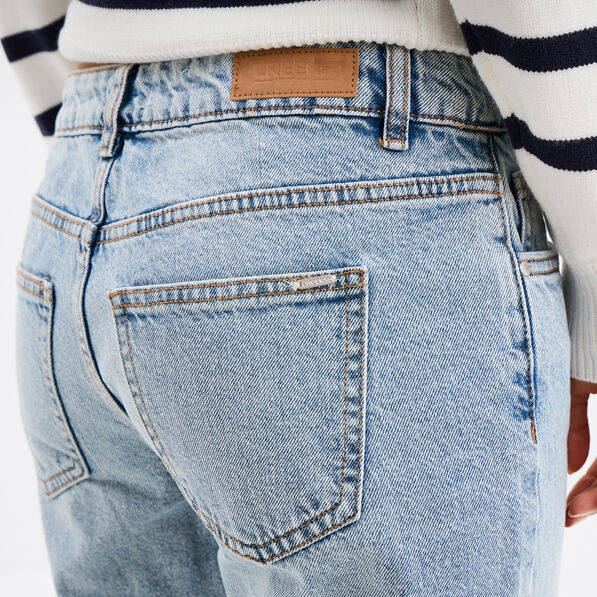 jeans large taille basse coton creeks denim triple stone femme Jeans large taille basse coton Creeks denim triple stone femme