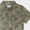 Chemise manches courtes vert kaki garçon