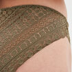 Culotte en dentelle taille &eacute;lastiqu&eacute;e vert kaki femme