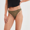 String avec dentelle vert kaki femme