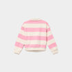 Sweat col chemise manches longues rose fille