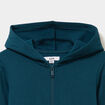 Sweat zipp&eacute; &agrave; capuche en molleton bleu canard gar&ccedil;on