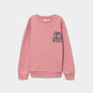 Sweat oversize col rond manches longues rose gar&ccedil;on
