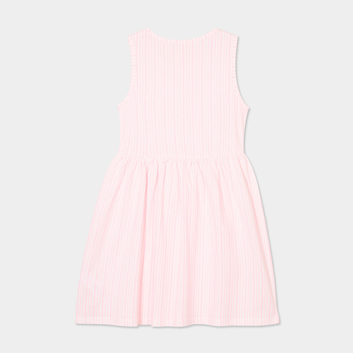 Robe patineuse sans manches coton ecru fille
