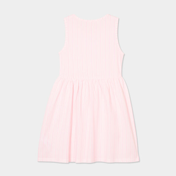 Robe patineuse sans manches coton ecru fille