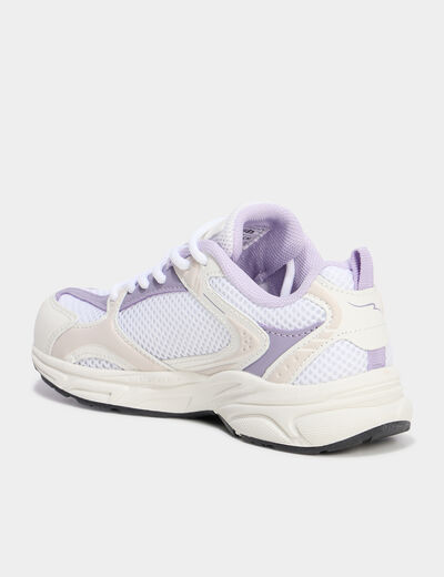 Baskets running m&eacute;moire de forme confort blanc fille