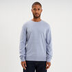 Pull droit col rond coton m&eacute;lang&eacute; bleu clair homme