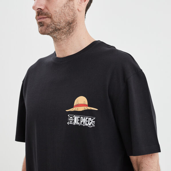 t shirt manches courtes one piece noir homme T-shirt manches courtes One Piece noir homme