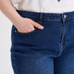 Short en jean droit 5 poches denim stone femme grande taille