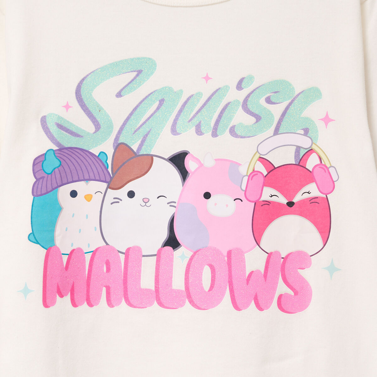 T-shirt manches longues Squishmallow ivoire fille