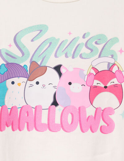 T-shirt manches longues Squishmallow ivoire fille