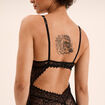 Body padd&eacute; dentelle avec la&ccedil;age noir femme