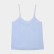 Haut de pyjama débardeur gaze de coton bleu ciel femme