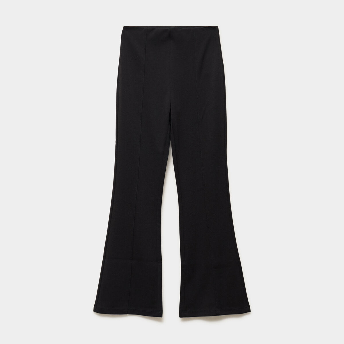 Pantalon bootcut stretch noir fille