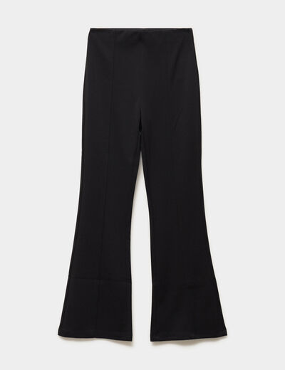 Pantalon bootcut stretch noir fille