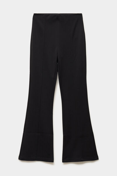 Pantalon bootcut stretch noir fille