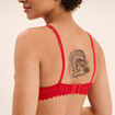 Soutien-gorge corbeille padd&eacute; dentelle rouge femme