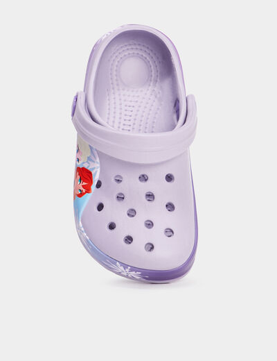 Sabots de plage Reine des neiges mauve fille