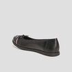 Ballerines crantées détail noeud noir femme