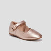Babies métallisées rose champagne fille