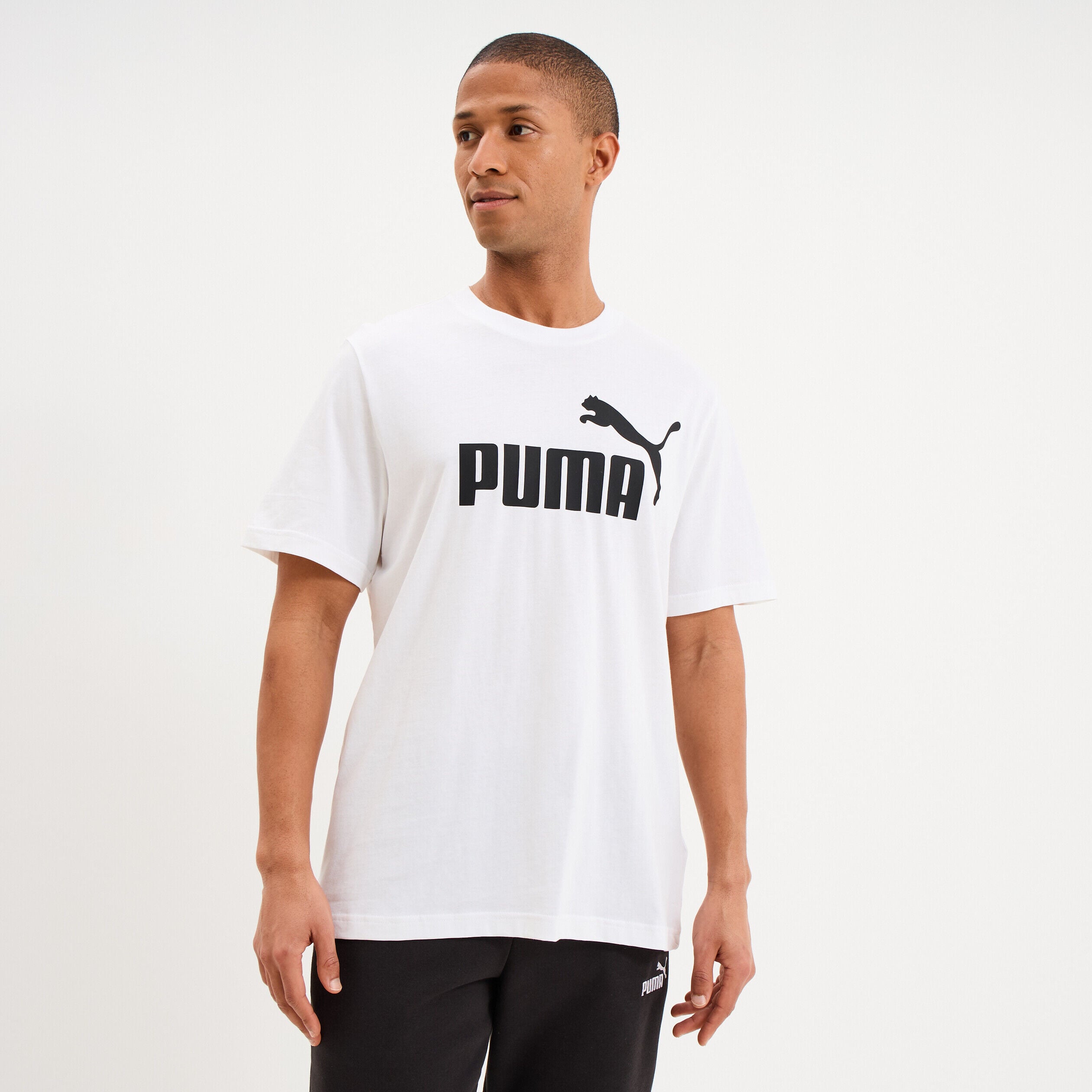 T-shirt manches courtes coton Puma blanc homme
