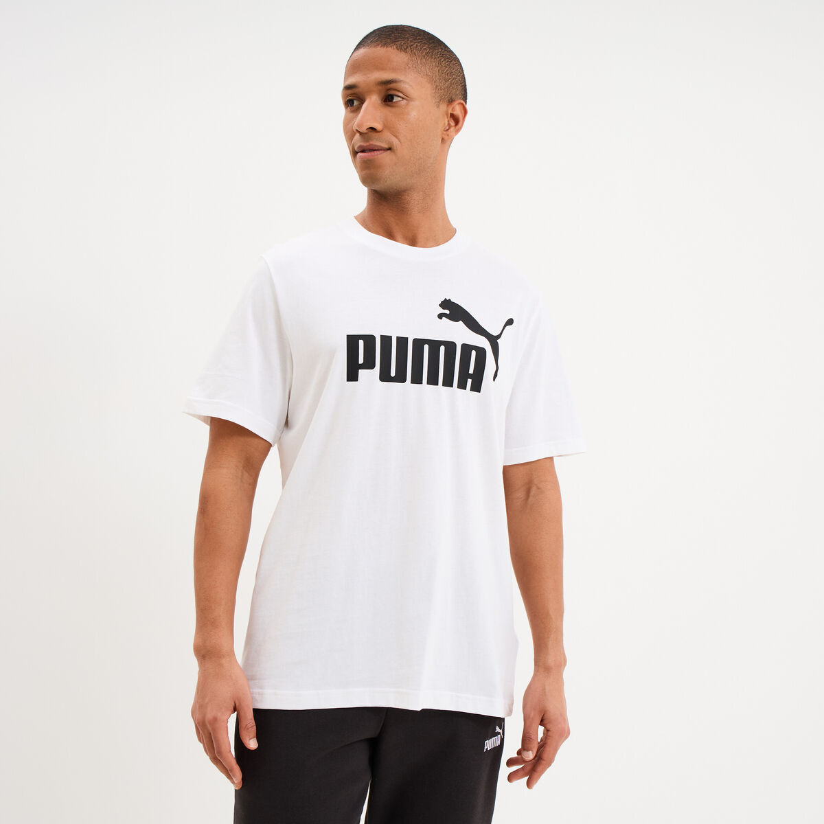 T-shirt manches courtes coton Puma blanc homme