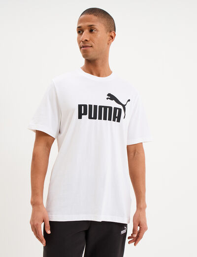 T-shirt manches courtes coton Puma blanc homme