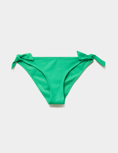 Bas de maillot de bain d&eacute;tails noeuds vert menthe femme