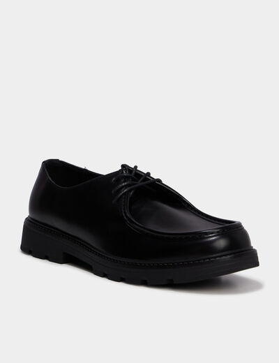 Derbies crant&eacute;es noir homme