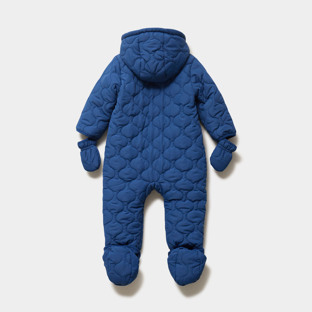 Combinaison pilote doubl&eacute;e &agrave; capuche bleu marine b&eacute;b&eacute; gar&ccedil;on