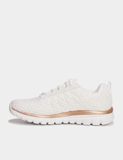 Baskets running Skechers Graceful blanc femme