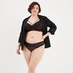 String dentelle rose framboise femme grande taille