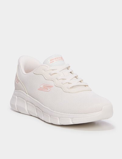 Baskets running lacets &eacute;lastiqu&eacute;s blanc femme