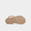 Sandales brides tressées en cuir Creeks rose fille