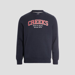 Sweat à col rond Creeks bleu marine homme