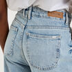 Jean large taille haute coton denim double stone femme
