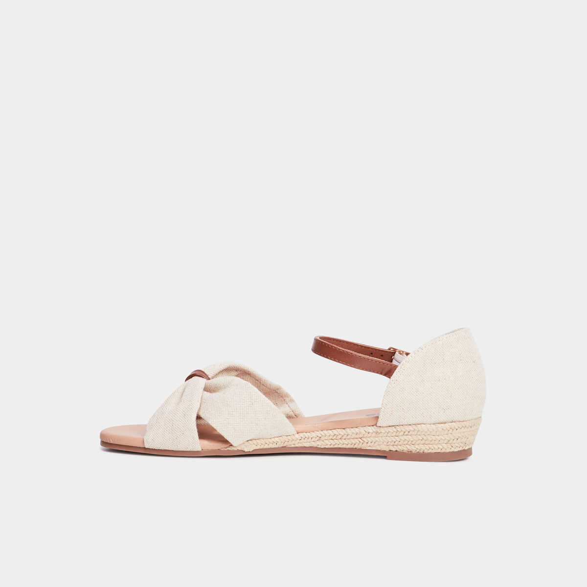 Sandales compens&eacute;es Creeks blanc femme