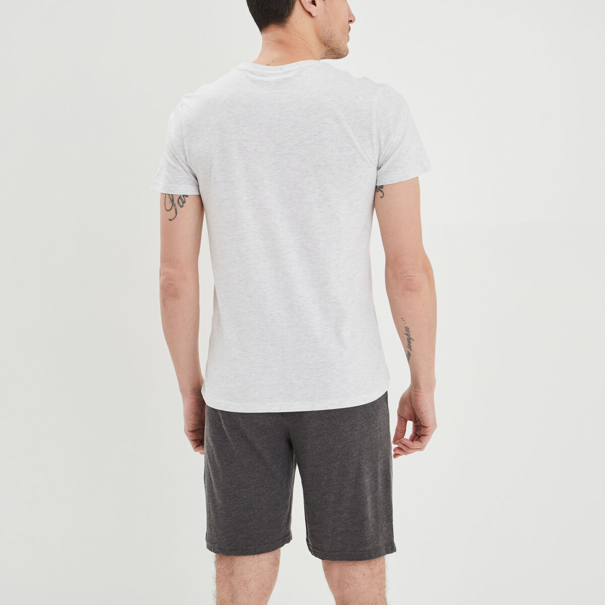 Ensemble pyjama short 2 pièces sable homme