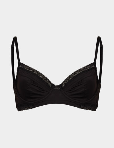Soutien-gorge emboîtant noir femme