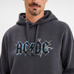 Sweat hoodie 1 poche AC/DC gris fonc&eacute; homme