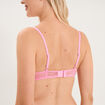 Soutien-gorge corbeille padd&eacute; dentelle mauve femme