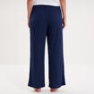 Bas de pyjama large c&ocirc;tel&eacute; long bleu marine femme