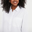Chemise oversize popeline de coton blanc femme